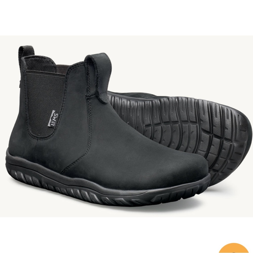 Lems waterproof Black Chelsea Boots (worn 2x with box)